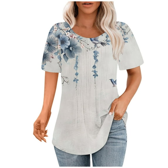 Cute Summer Tops for Women Over 50 Shirts for Women Trendy Summer Teens Shirts for Women Dry Fit Clearance Deals