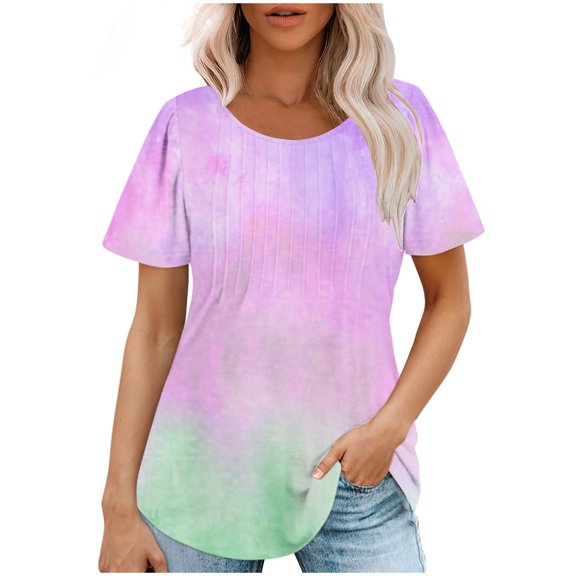 Cute Summer Tops for Women Trendy Womens Funny T Shirts Cotton Summer Shirts for Teens Modest