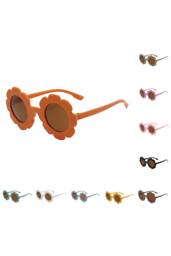 "Cute Sunflower Kids Outdoor Fashion Toddler Shades for Stylish Baby Outfits" Oval Glasses