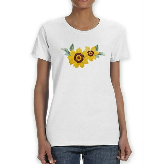 Cute Sunflowers Women T-Shirt, Female XX-Large