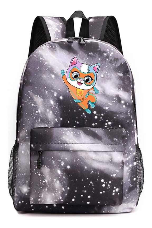 Cute Super Kitties Backpack for Teens – Cartoon Cat School Bag with Large Storage – Travel Bookbag for Students and Fans