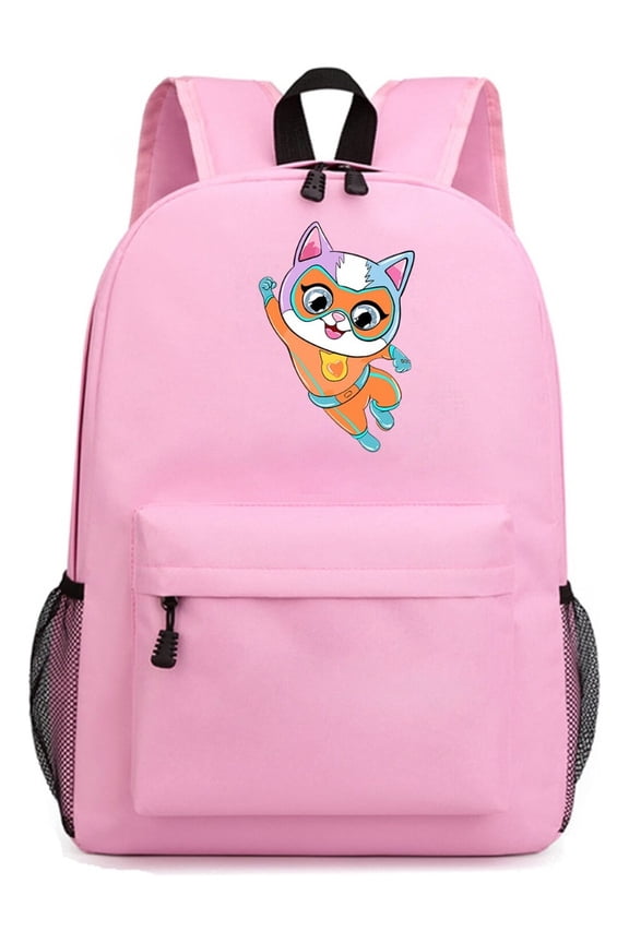 Cute Super Kitties Backpack for Teens – Cartoon Cat School Bag with Large Storage – Travel Bookbag for Students and Fans