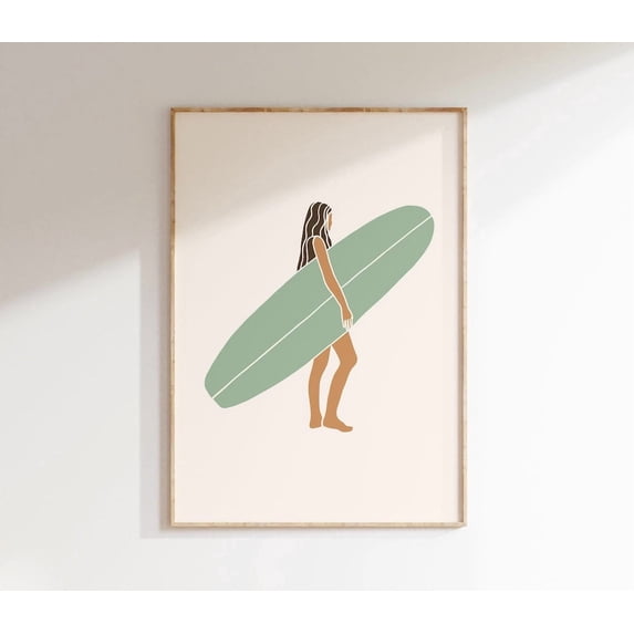 Cute Surf Poster Trendy Beach Poster Surfer Print Beachy Wall Art ...