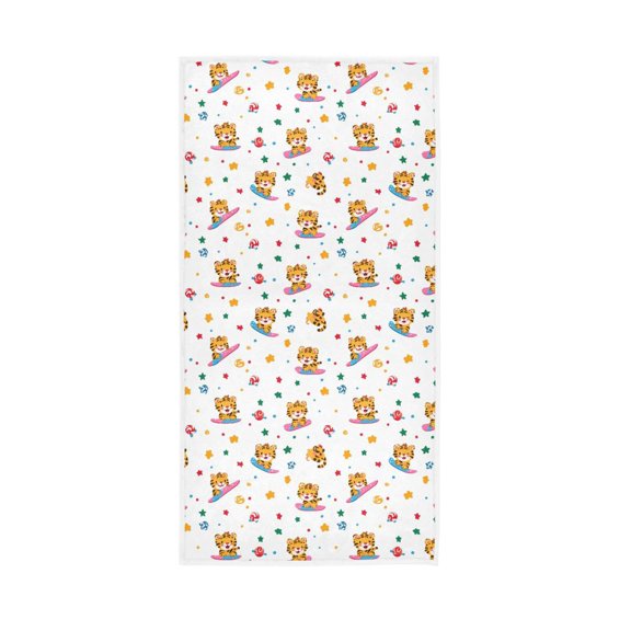 Cute Surfing Star Lollipop Hands Towel Soft Absorbent Towels for Bathroom Kitchen 15x30 IN