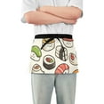 thumbnail image 1 of Cute Sushi Waist Apron Adjustable Server Half Apron Kitchen Cooking with 3 Pockets for Men Women, 1 of 7