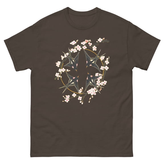 Cute Swallow Bird Animals Swallow Birds Lover Graphic classic tee (Dark Chocolate, XL)