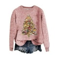 thumbnail image 1 of Cute Sweater Women Christmas Tree Long Sleeve Crewneck Knitted Oversize Loose Fit Warm Sweaters, 1 of 2