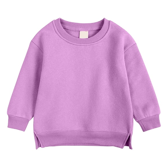 Cute Sweatshirts For Girls 10-12 Toddler Sweatshirt Baby Boys Girls Long Sleeve Shirts Kids Cotton Solid Fall Winter Pullover Tee Tops Blouse