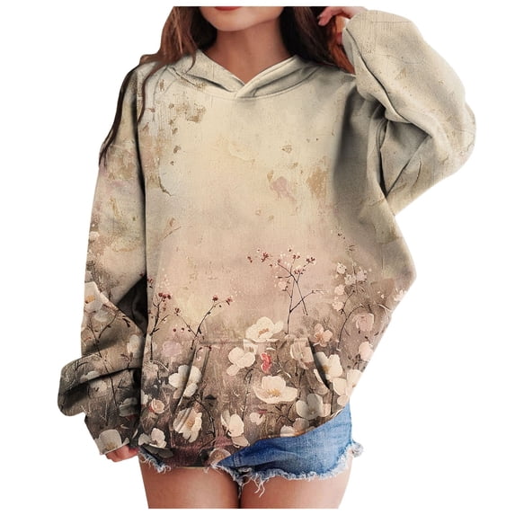 Cute Sweatshirts Pullovers Girls Camo Hoodie Toddler Oversized Hooded Sweatshirt Camouflage Casual Pullover Tops with Pockets