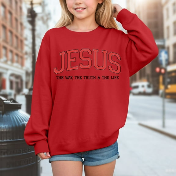 Cute Sweatshirts for Teen Girls Toddler Girl Clothes Sweatshirt Letter Graphic Print Fashion Long Sleeve Tops Shirts Clothes Crew Neck Shirt Preppy Clothes Kids Winter Shirt Sweater Tops