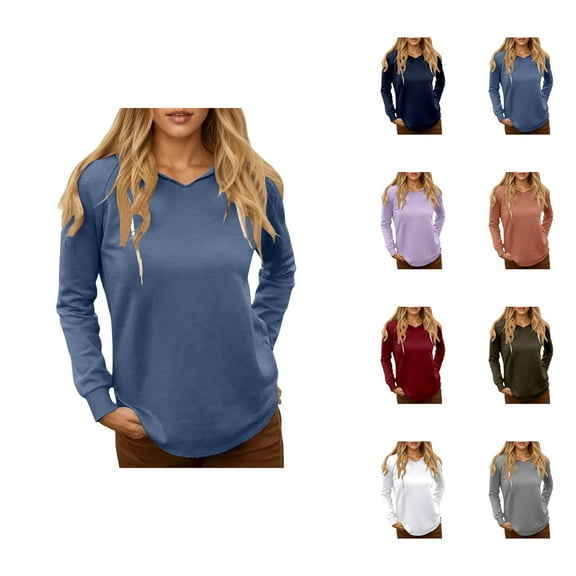Cute Sweatshirts for Women Solid Sweatshirt Women's Hoodies For Everyday Comfort Classic Pullover With Hood For Casual Outings Versatile Style For Fall And Winter Ideal Pairing With Jeans And Pants