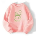 thumbnail image 1 of Cute Sweatshirts for Boys Girls Animal Bunny Print Cotton Round Neck Easter Tops Unisex Child Fall Winter Clothing (8-9 Years, Pink), 1 of 4