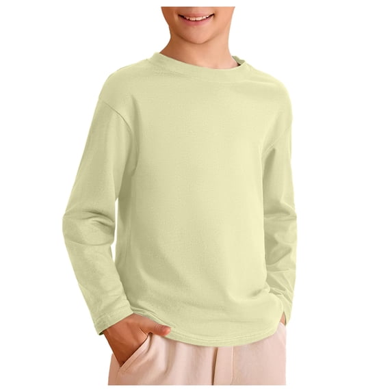 Cute Sweatshirts for Teens Girls 3/4 Sleeve Tops Crew Neck Summer Tops Patterned Shirts Soft Three Quarter Sleeve Blouses Kids Clothes 3-14 Years