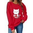thumbnail image 1 of Cute Sweatshirts for Women Heart Graphic Long Sleeve Love Tee Shirts Y2K Casual Crewneck Drop Shoulder Holiday Pullover Streetwear Trendy Outfits, 1 of 6