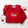 thumbnail image 1 of Cute Sweatshirts for Women Heart Graphic Long Sleeve Love Tee Shirts Y2K Casual Crewneck Drop Shoulder Holiday Pullover Streetwear Trendy Outfits, 1 of 7