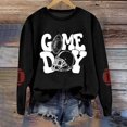 thumbnail image 1 of Cute Sweatshirts for Women Hoodless Design Casual Lightweight Sweaters Loose Fit Printed Long Sleeve Pullover Tops Comfy Fall Winter Outfits Clothes, 1 of 5