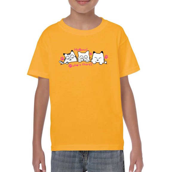 Cute Sweet Animal Cats  T-Shirt Juniors -Image by Shutterstock,  Large