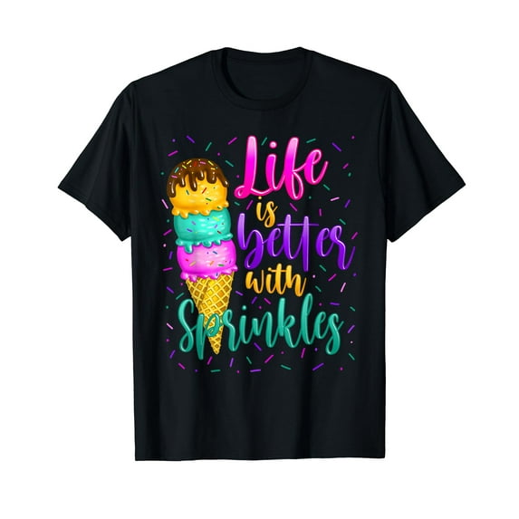 Cute Sweet Ice Cream lover Sprinkle Life Love T-Shirt