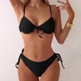 thumbnail image 1 of Cute Swimsuits for Women 2 Piece High Cut Swimwear Bow Tie Triangle Bikini Top String Micro Bikini Sets Bathing Suits, 1 of 6
