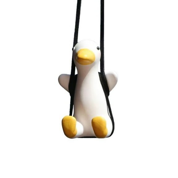 Cute Swinging Duck Car Rear View Mirror Hanging Accessories Funny Car Interior Decor Gifts for Women Men (Duck)