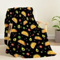 thumbnail image 1 of Cute Taco Blanket-Taco Blanket for Boys, Girls, Pets Gift for Taco Lovers-Cozy Soft Flannel Lightweight and Warm Used for Room Bed Camping 50"x60" for Teens, 1 of 1
