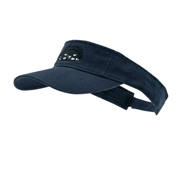 Cute Taco Embroidered Pro Style Cotton Twill Washed Visor - Navy OSFM