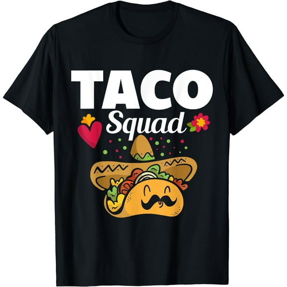 Cute Taco Squad Funny Mexican Food Lover Costume T-Shirt
