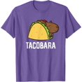 thumbnail image 1 of Cute Tacobara Funny Capybara Tacos Unisex T-Shirt for Men Women Kids Toddler,Violet Color,Size 4XL, 1 of 5