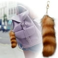 Cute Tail Keychain Pendant Women Key Ring Holder Pompoms Key Chains