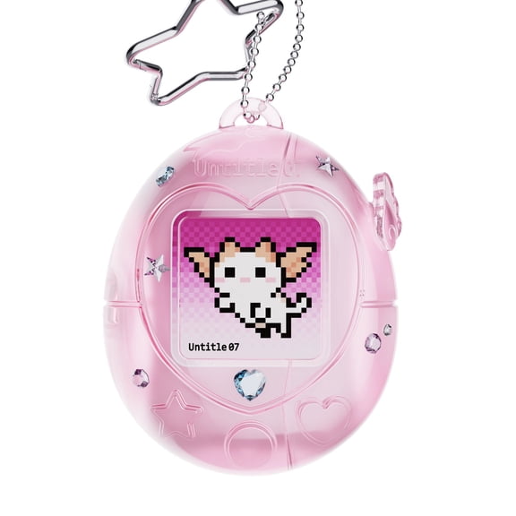 Cute Tamagotchi Design AirPods 4 Case, Pink Creative Protective Shell with Charm ForApple AirPods