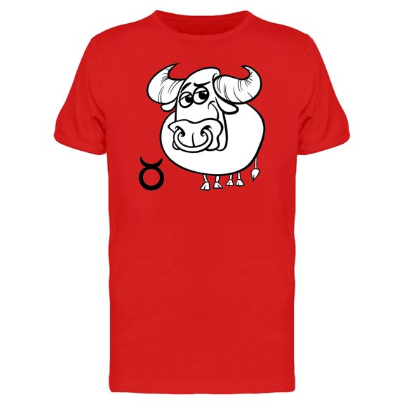 Cute Taurus Zodiac Cartoon Tee Men's -Image by Shutterstock
