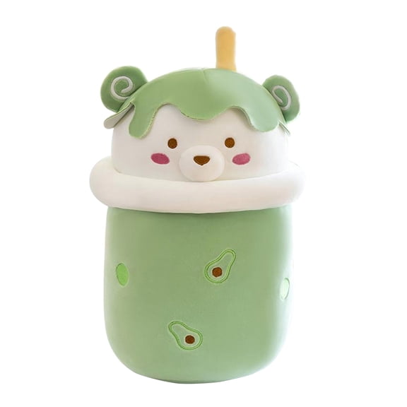 Cute Tea Cup Shaped Pillow Plush Toy Stuffed Animal Bubble Milk Tea Gifts for Birthday Valentine Christmas Skin-friendly