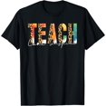 thumbnail image 1 of Cute Teach, Lov, Inspire, Back To School Leopard Teacher T-Shirt, 1 of 4