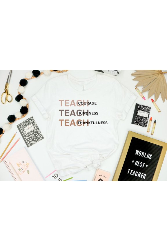 Cute Teach T-Shirt, Teach Kindness Teacher Tee, Teacher Appreciation Gifts, Group Teacher Shirts