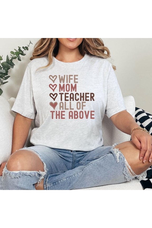 Cute Teacher Shirt, Teacher Mom Tshirt, Mom Teacher Tee, Mom, Teacher, Back to School, Teacher Appreciation All Size S-5Xl