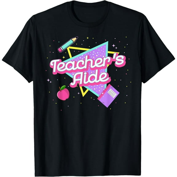 Cute Teacher's Aide Shirt 80's 90's Back To School Gifts T-Shirt for Men Women