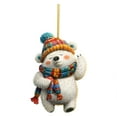 Cute Teddy Bear Acrylic Pendant Christmas Ornament Small And Exquisite