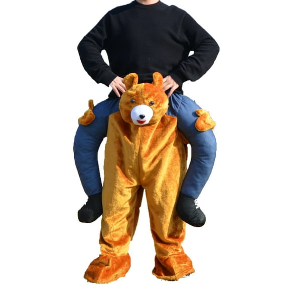 Cute Teddy Bear Carry Ride On Me Bear Mascot Costume