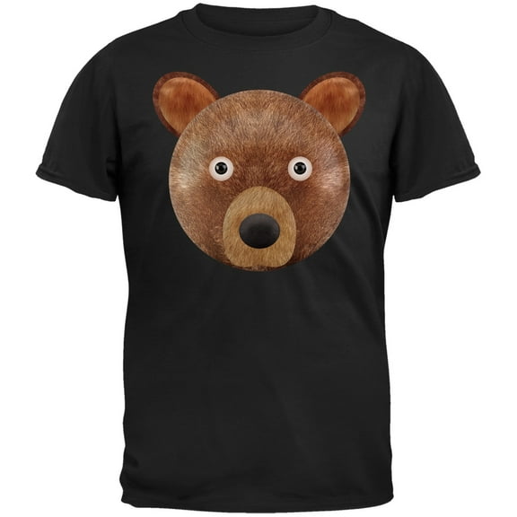 Cute Teddy Bear Head T-Shirt - 2X-Large