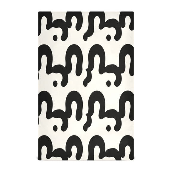 Cute Teddy Bear Lines Kitchen Towels Dishcloth Decorative Waffle Towels Multi Use Tea Towel Dish Cloths 28x18in