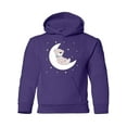 thumbnail image 1 of Cute Teddy Bear On The Moon Hoodie Juniors -Image by Shutterstock,  Medium, 1 of 4