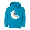 thumbnail image 1 of Cute Teddy Bear On The Moon Hoodie Toddler -Image by Shutterstock,  2 Toddler, 1 of 4