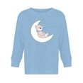 thumbnail image 1 of Cute Teddy Bear On The Moon Long Sleeve Toddler -Image by Shutterstock,  5 Toddler, 1 of 4