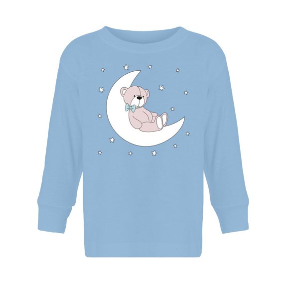 Cute Teddy Bear On The Moon Long Sleeve Toddler -Image by Shutterstock,  5 Toddler