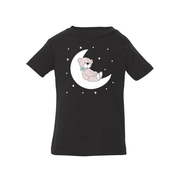 Cute Teddy Bear On The Moon T-Shirt Infant -Image by Shutterstock, 6 Months