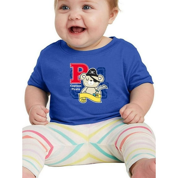 Cute Teddy Bear Pirate Captain T-Shirt Infant -Image by Shutterstock, 12 Months