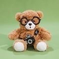 thumbnail image 1 of Cute Teddy Bear Plush Stuffed Toy, Unlabeled Photographer‑Style Decor 10Inch, 1 of 7