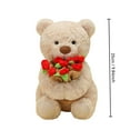 thumbnail image 1 of Cute Teddy Bear Plush Toy with Red Rose,9" Valentine's Day Gift for Lover, Soft and Huggable Doll for Romantic Surprises,Symbol of Everlasting Affection, Ideal for Proposals and Anniversaries, 1 of 5