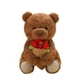 thumbnail image 1 of Cute Teddy Bear Plush Toy with Red Rose, Adorable Gift for Valentine's Day, Anniversaries, and Special Occasions, Love Messenger for All Hearts, 1 of 6