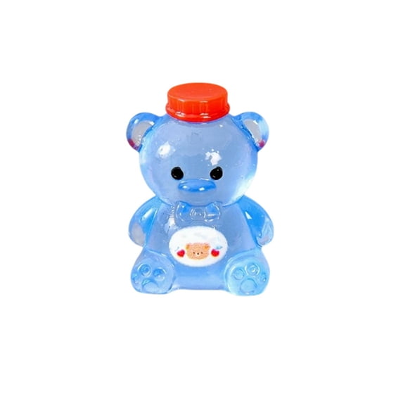 Cute Teddy Bear Small Resin Figures 1 Inch Blue Decorations Back to School Decor Creative Diy Accent for Desk Shelf Displays, 1 Pack